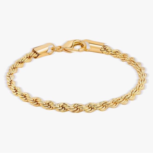 Jewelry - NEW 18K Gold Plated Rope Chain Bracelet